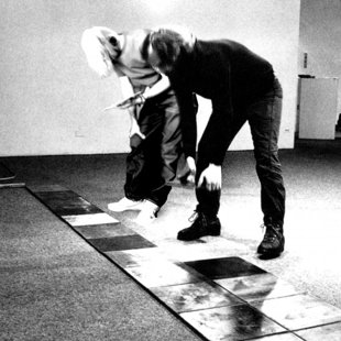 With Carl Andre Dwan Gallery, NY 1969