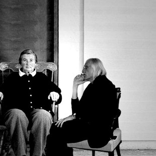 With Agnes Martin Taos New Mexico 1999