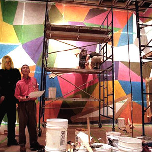 With Sol LeWitt, at the Whitney Museum of American Art in 2000