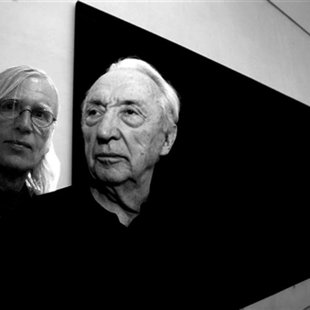 Avec Pierre Soulage à Montpellier (France) 2007