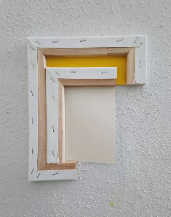 some angles, acrylic on cut canvas, 27x22 cm / 2020