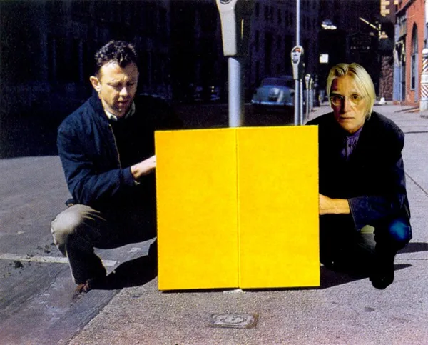 With Ellsworth Kelly and Yellow Relief Broard Street, NY 1955