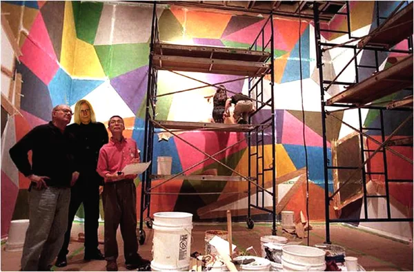 With Sol LeWitt, at the Whitney Museum of American Art in 2000