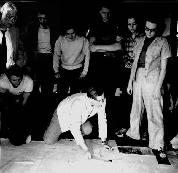 At Yale University with Professor Joseph Albers (Interaction of colors 1963)