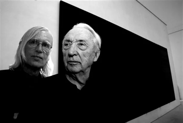 Avec Pierre Soulage à Montpellier (France) 2007